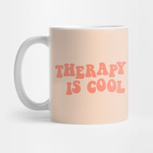 Therapy is Cool Coral Pink Mug